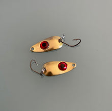 Load image into Gallery viewer, Polished Brass Micro Spoons. 1.25g each. Two Pack