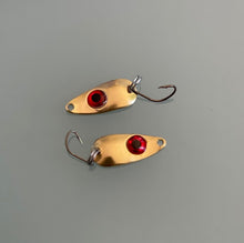 Load image into Gallery viewer, Polished Brass Micro Spoons. 1.25g each. Two Pack

